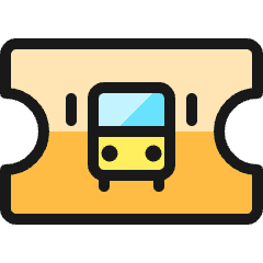 Transportation Ticket Bus Icon from Ultimate Colors Set