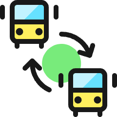 Transportation Ticket Bus Transfer 1 Icon from Ultimate Colors Set