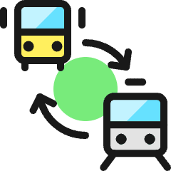 Transportation Ticket Bus Transfer Icon from Ultimate Colors Set