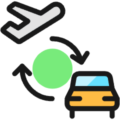 Transportation Ticket Car Transfer Plane Icon from Ultimate Colors Set