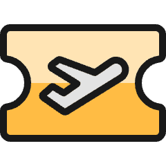 Transportation Ticket Plane Icon from Ultimate Colors Set