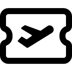 Transportation Ticket Plane Alternate Icon from Ultimate Bold Set