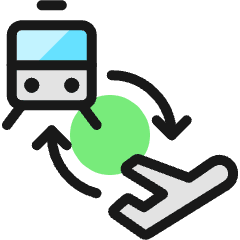 Transportation Ticket Plane Transfer Train Icon from Ultimate Colors Set