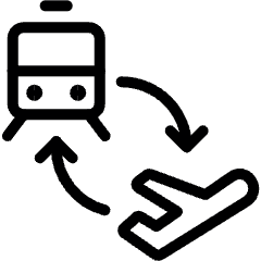 Transportation Ticket Plane Transfer Train Icon from Ultimate Light Set