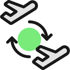 Transportation Ticket Plane Transfer Icon from Ultimate Colors Set