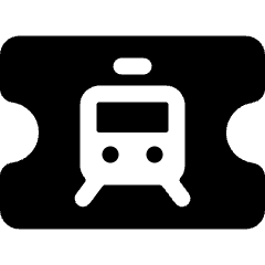 Transportation Ticket Train Icon from Ultimate Bold Set