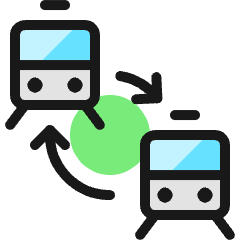 Transportation Ticket Train Transfer Icon from Ultimate Colors Set