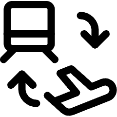 Transportation Ticket Plane Transfer Train Icon from Ultimate Regular Set