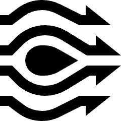 Aerodynamic Icon from Sharp Solid Set