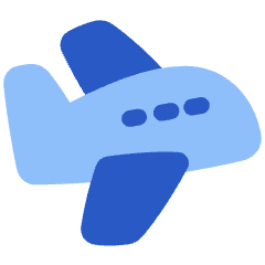 Airplane Icon from Plump Flat Set