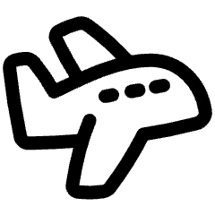 Airplane Icon from Plump Line Set
