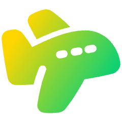 Airplane Icon from Plump Gradient Set