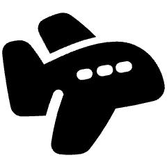 Airplane Icon from Plump Solid Set