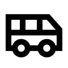 Airport Shuttle Icon from Sharp Line - Streamline Material Set