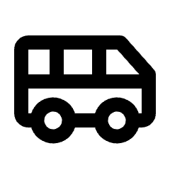 Airport Shuttle Icon from Rounded Line - Streamline Material Set