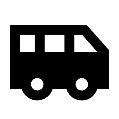 Airport Shuttle Fill Icon from Sharp Fill - Material Pro Set