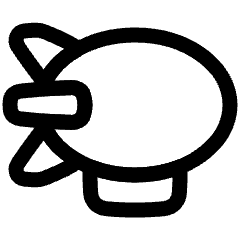 Airship Icon from Plump Line Set