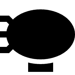 Airship Icon from Sharp Solid Set