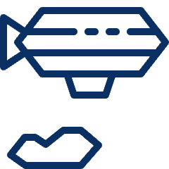 Airship Icon from Cyber Line Set