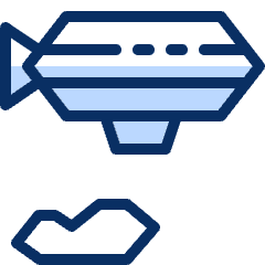 Airship Icon from Cyber Duotone Set
