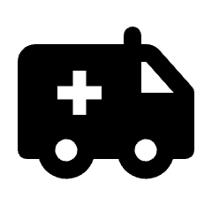 Ambulance Alt Fill Icon from Rounded Fill - Material Pro Set