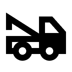 Auto Towing Icon from Sharp Line - Streamline Material Set