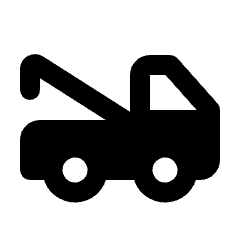 Auto Towing Fill Icon from Rounded Fill - Material Pro Set