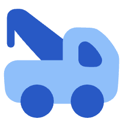 Auto Towing Truck Icon from Plump Flat Set