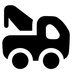 Auto Towing Truck Icon from Plump Solid Set