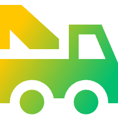 Auto Towing Truck Icon from Sharp Gradient Set