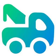 Auto Towing Truck Icon from Plump Gradient Set