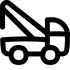 Auto Towing Truck Icon from Flex Line Set