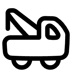 Auto Towing Truck Icon from Plump Line Set