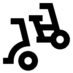 Bike Scooter Icon from Sharp Line - Streamline Material Set