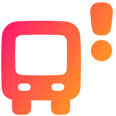 Bus Alert Icon from Plump Gradient Set