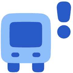 Bus Alert Icon from Plump Flat Set