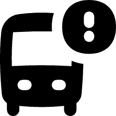 Bus Alert Icon from Flex Solid Set