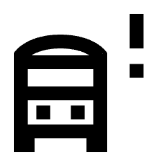 Bus Alert Icon from Sharp Line - Streamline Material Set