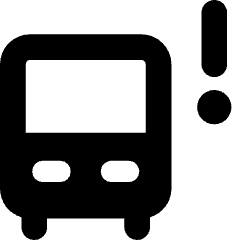 Bus Alert Icon from Core Solid Set