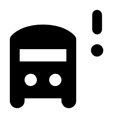 Bus Alert Fill Icon from Rounded Fill - Material Pro Set