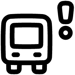 Bus Alert Icon from Plump Line Set