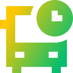 Bus Departure Board Icon from Sharp Gradient Set