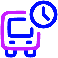 Bus Departure Board Icon from Plump Neon Set