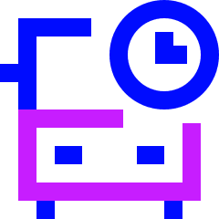 Bus Departure Board Icon from Sharp Neon Set