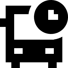 Bus Departure Board Icon from Sharp Solid Set