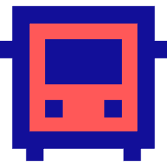 Bus Icon from Sharp Pop Set