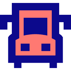 Bus Front Icon from Sharp Pop Set