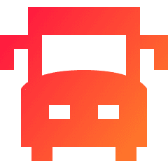 Bus Front Icon from Sharp Gradient Set