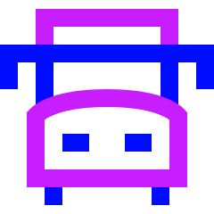 Bus Front Icon from Sharp Neon Set