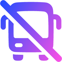 Bus No Transfer Icon from Plump Gradient Set